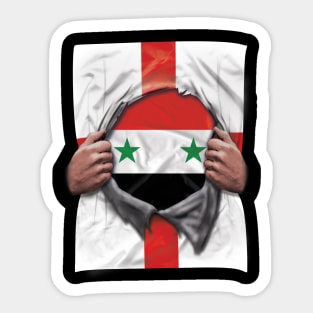 Syria Flag English Flag Ripped - Gift for Syrian From Syria Sticker